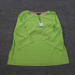 Ming Wang Shirt Womens‎ Plus 3X Green Lined Tunic Casual Career Work NEW NWT